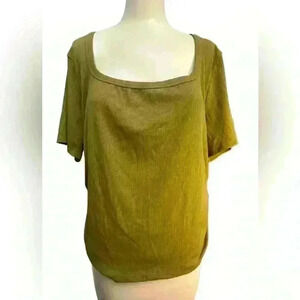 NWT Olive Green Ribbed Shirt
